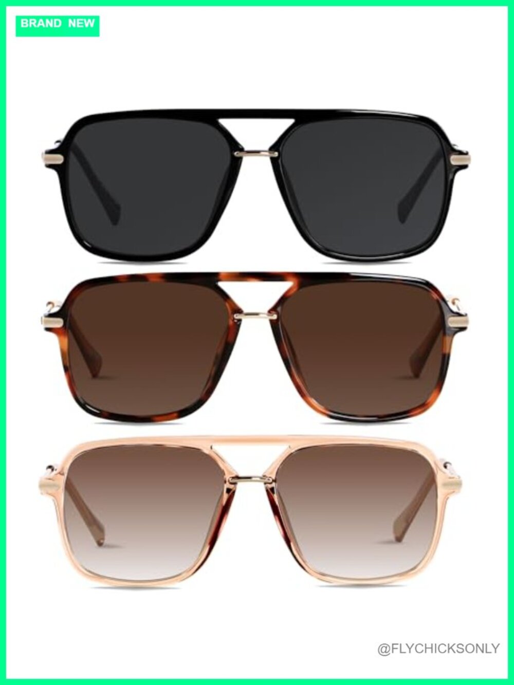 Polarized Retro Aviator Sunglasses UV400 Unisex Shades